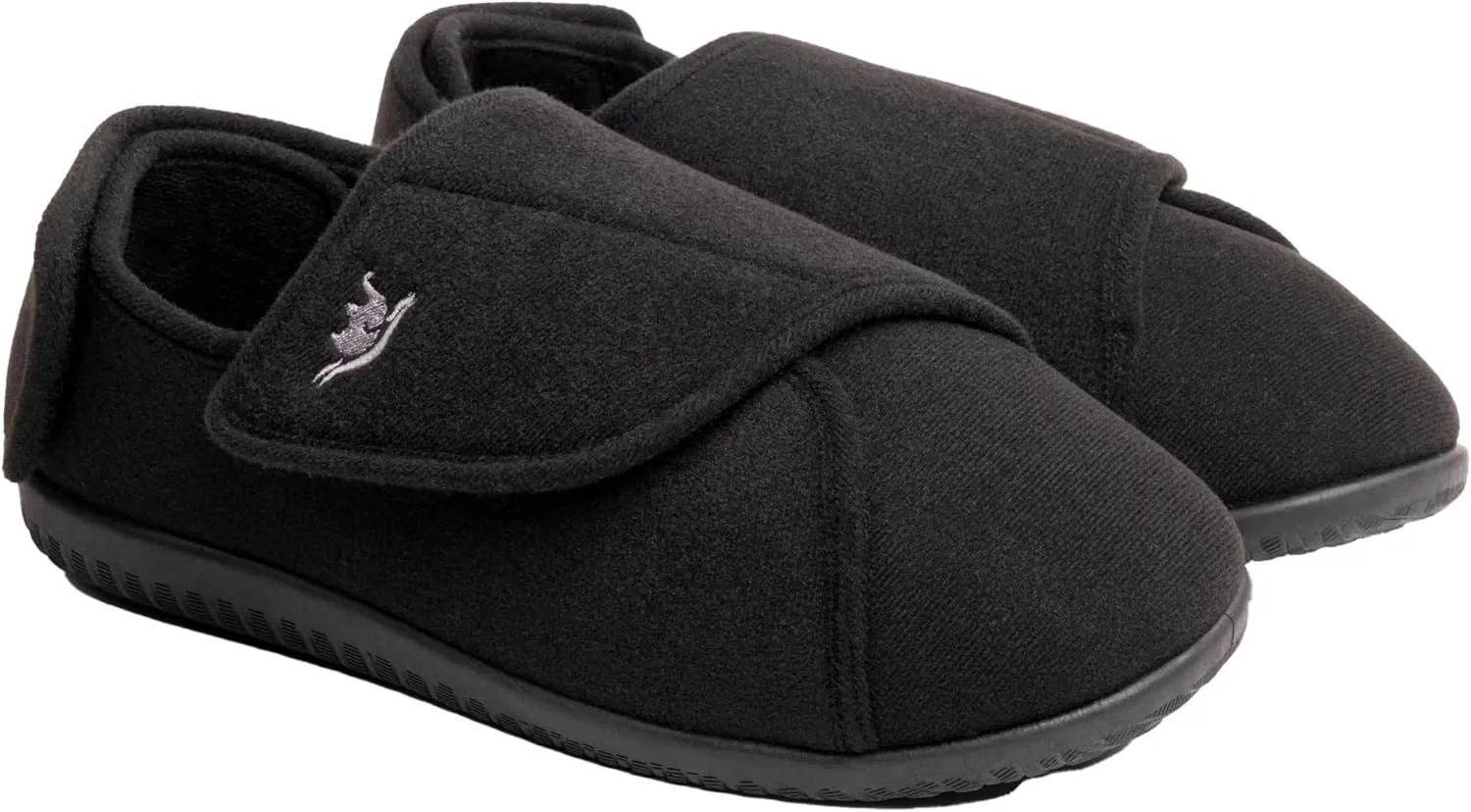 Women's Wide, Extra Wide 80-D Memory Foam Diabetic Slipper with Adjustable Closure Anti Slip Sole, Warm Plush Fleece Arthritis Edema Swollen Diabetic House Shoes