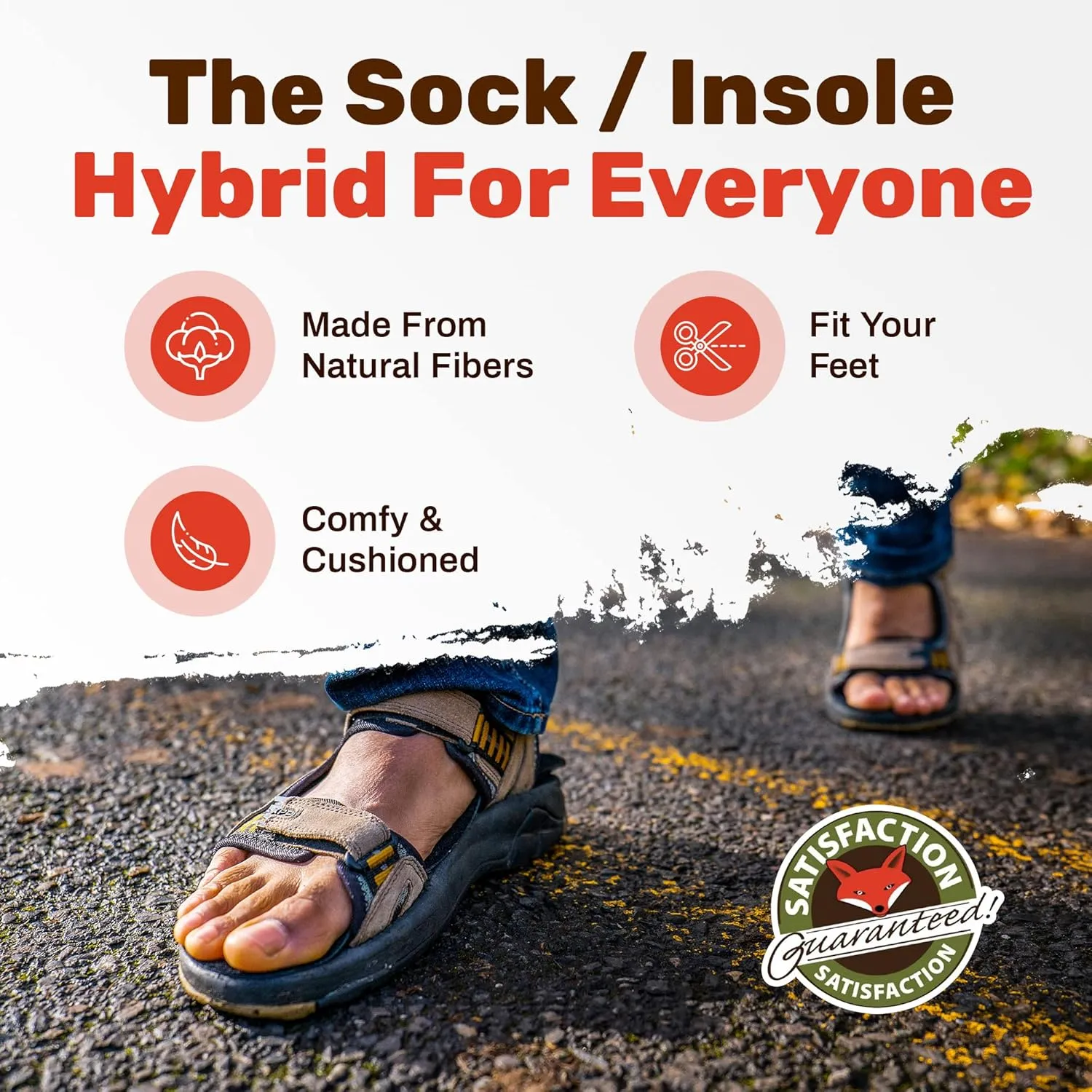 Wool Flat Shoe Insert for Sandals & Sockless Shoes, Comfortable Shoe Insoles with Sweat-Absorbent Natural Fiber & Non-Slip Silicone Grip, Wide-Cut Foot Soles for Men & Women, Black, Size 41 - SoxsolS