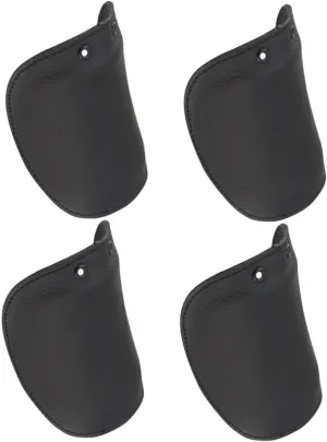 Workshop Shoes Covers 2 Pairs Anti-smash Toe Cap Insulation Shoes Protector Cowhide Material Easy Installation Black for Outdoor Indoor Safety