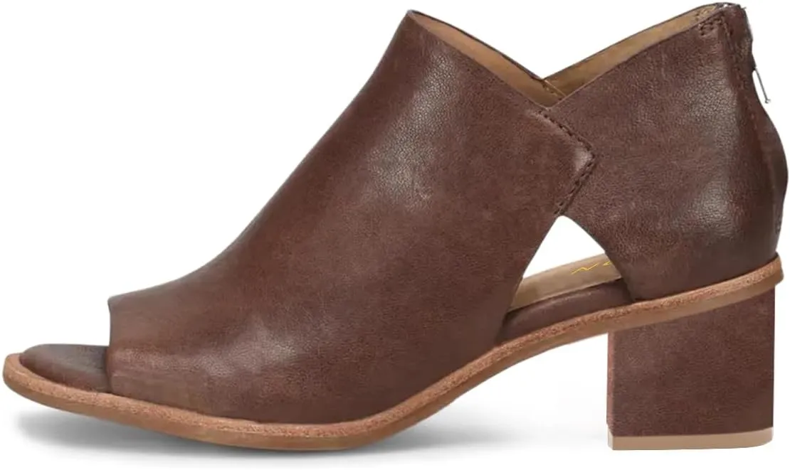 YDN Women's Peep Toe Booties Low Chunky Block Heels Back Zipper Sandal Ankle Boots Comfy Dress Daily Shoes Size 4-16 US