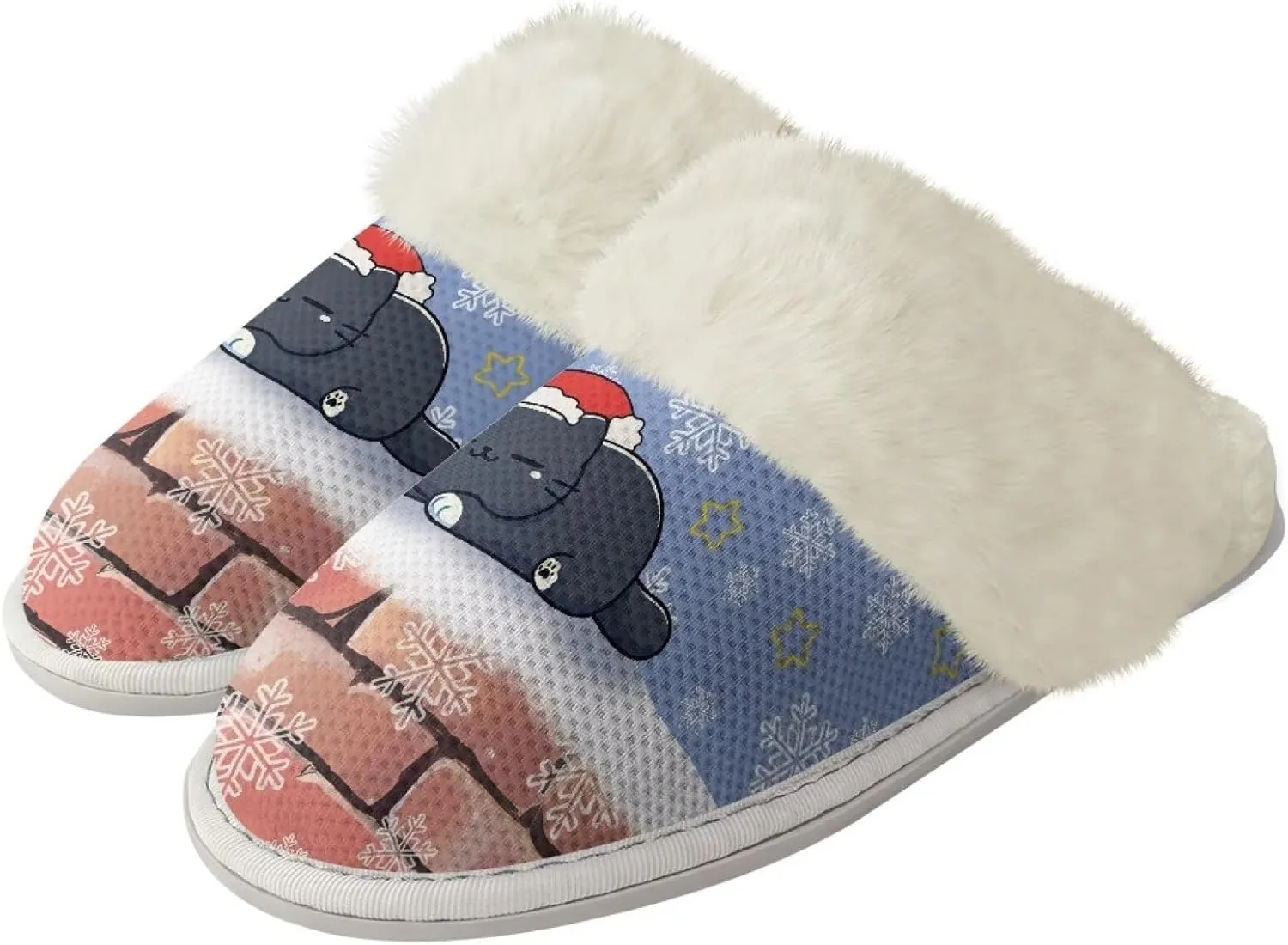YEXIATODO Plush House Shoes Women Slippers Indoor Slipper for Winter Fuzzy Slippers for Men Unisex