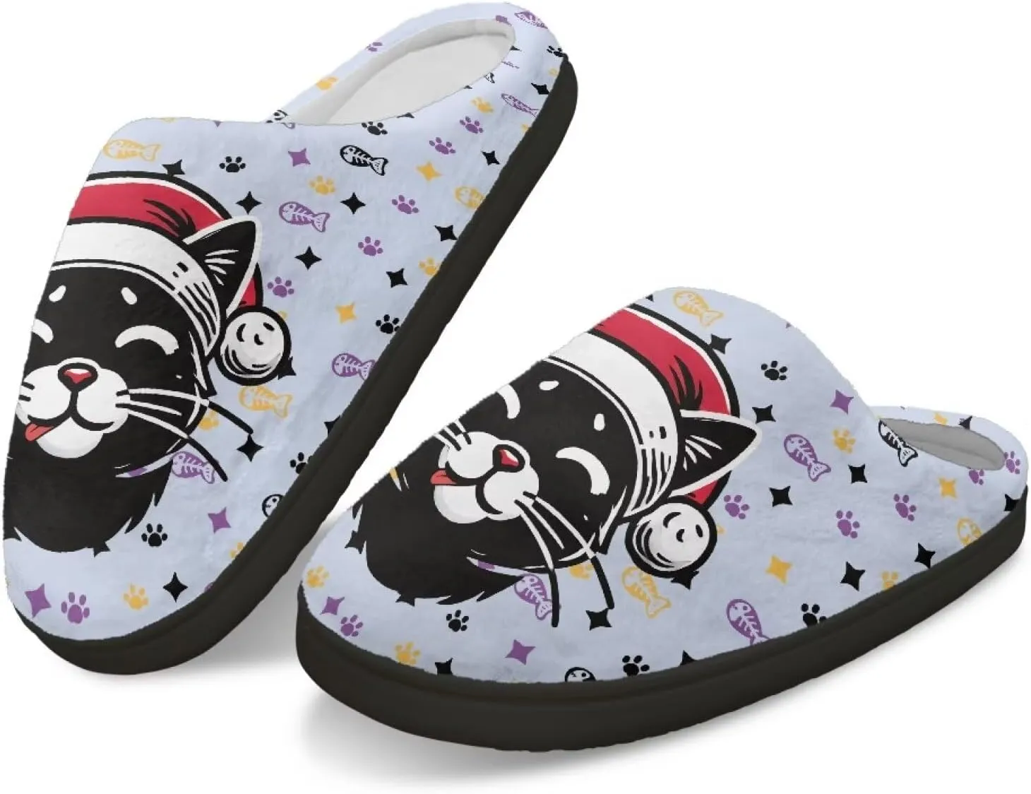 Yzaoxia Slippers for Women Size 5.5-12 Warm Cozy Bedroom Slippers Man Soft Plush House Slippers