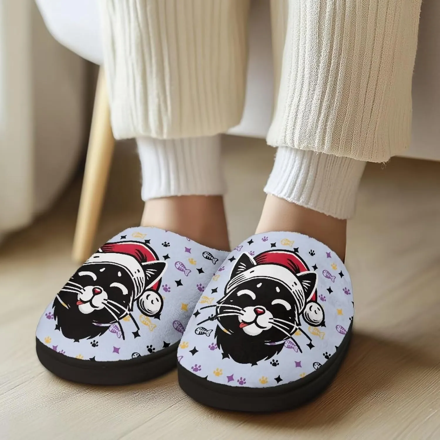 Yzaoxia Slippers for Women Size 5.5-12 Warm Cozy Bedroom Slippers Man Soft Plush House Slippers