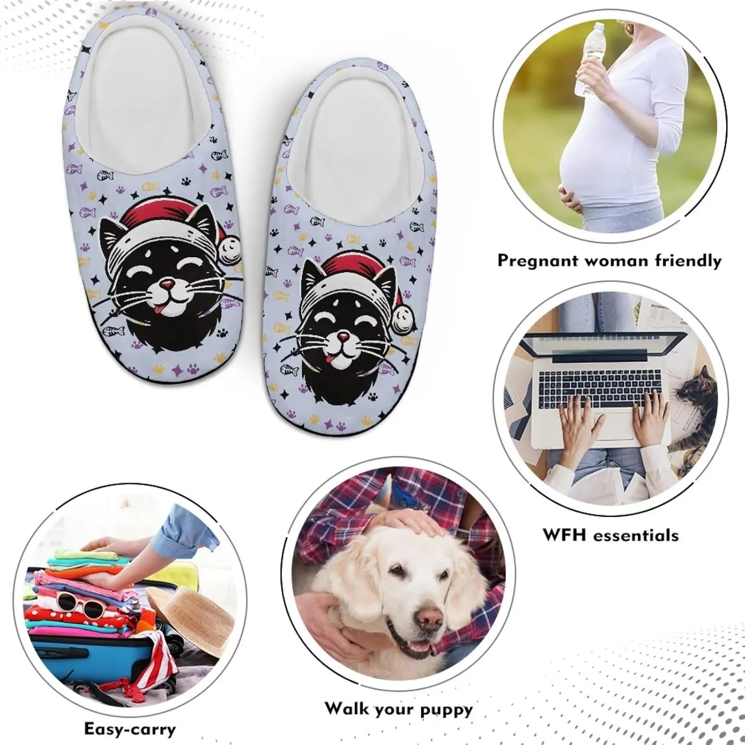 Yzaoxia Slippers for Women Size 5.5-12 Warm Cozy Bedroom Slippers Man Soft Plush House Slippers