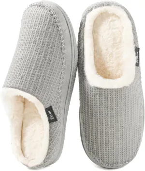 Zizor Women's Moselle Fuzzy Moccasin House Slippers Memory Foam Indoor