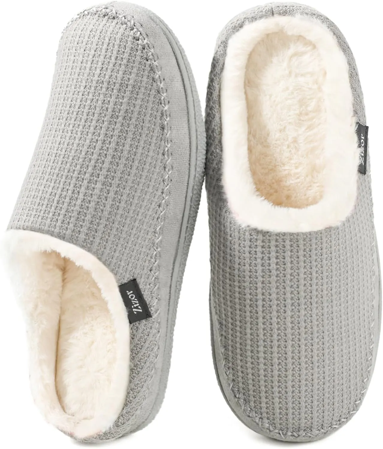 Zizor Women's Moselle Fuzzy Moccasin House Slippers Memory Foam Indoor