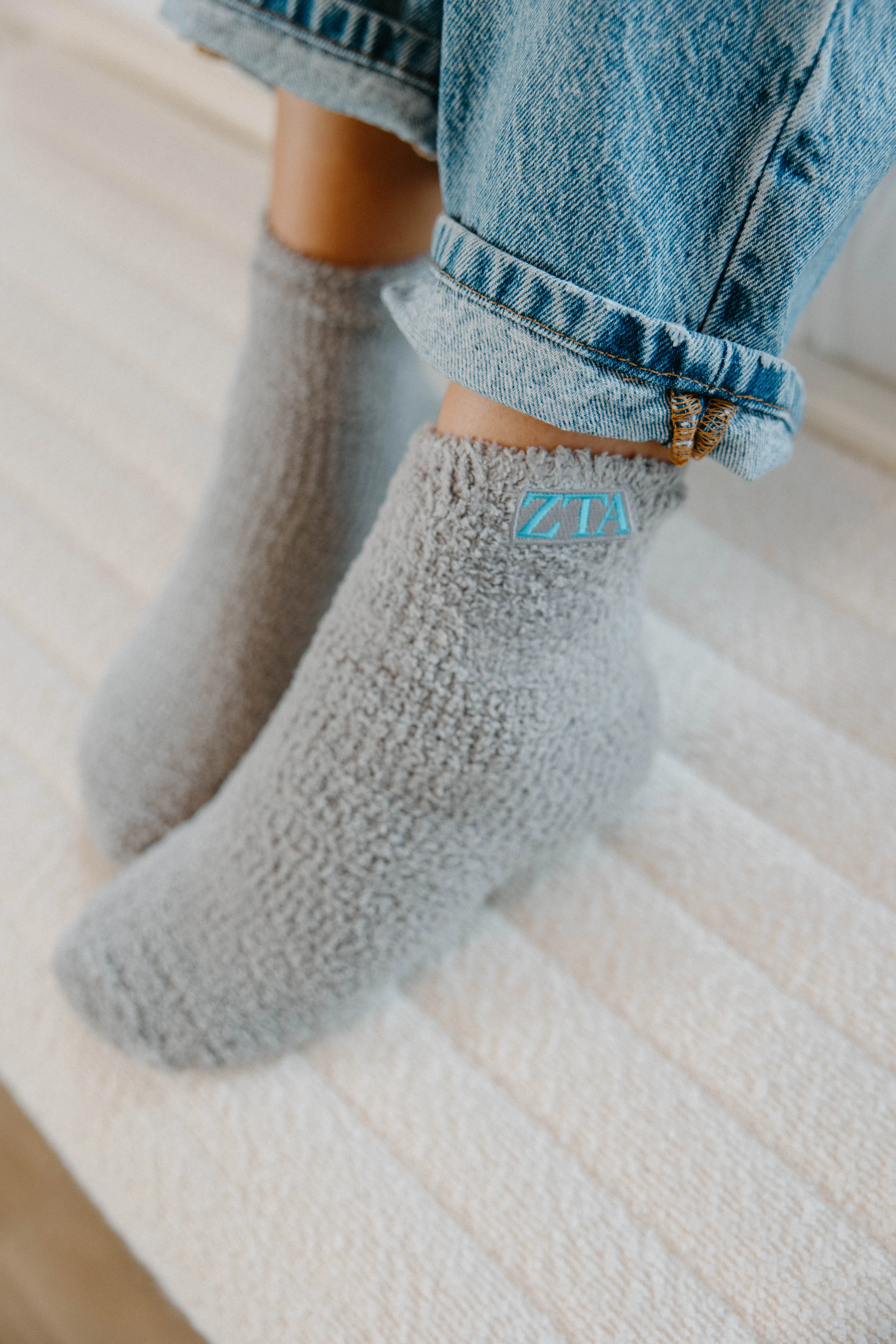 ZTA Fuzzy Slipper Socks